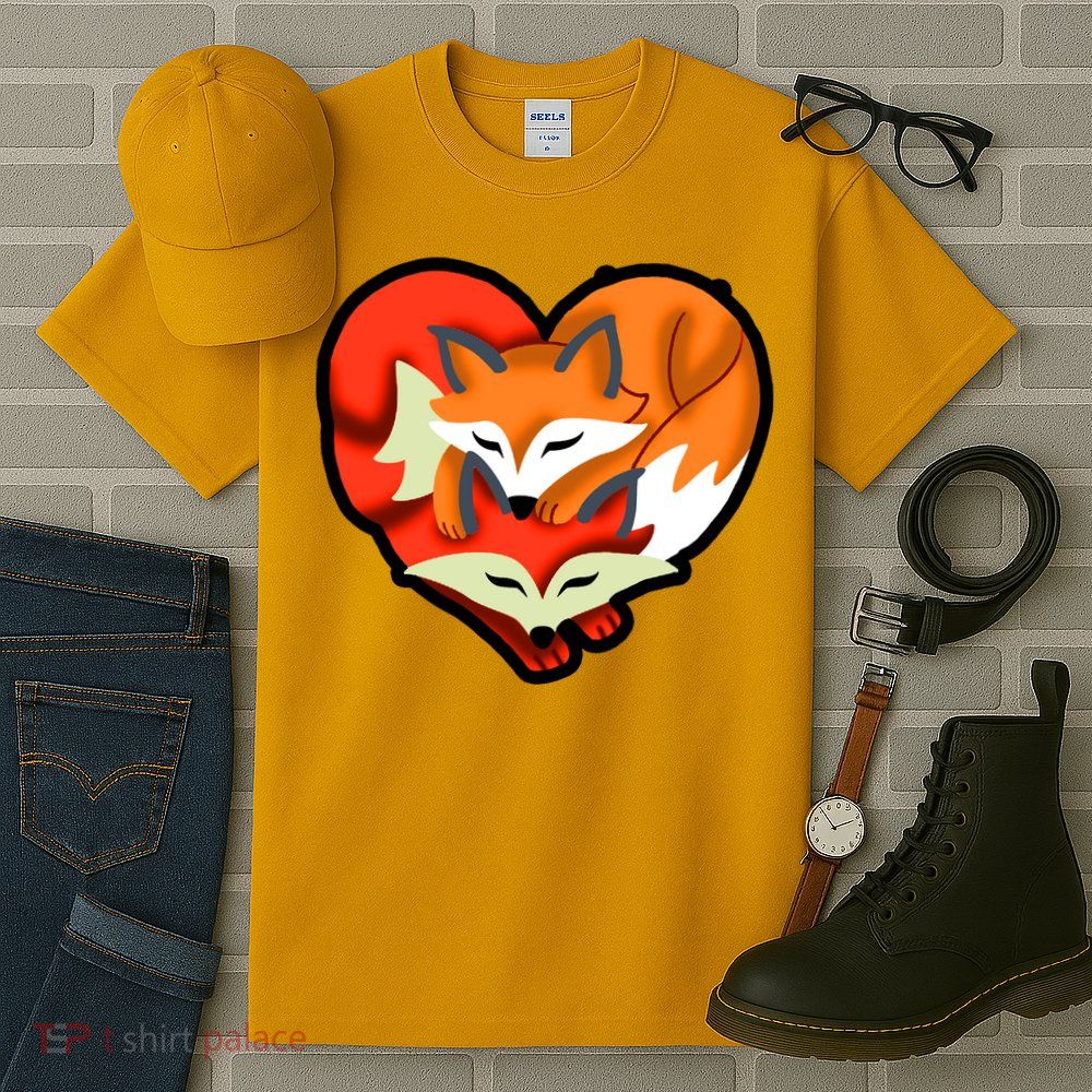 Cute Foxy Heart Fox Lover Tall T-Shirt