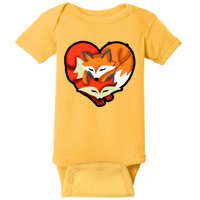 Cute Foxy Heart Fox Lover Baby Bodysuit