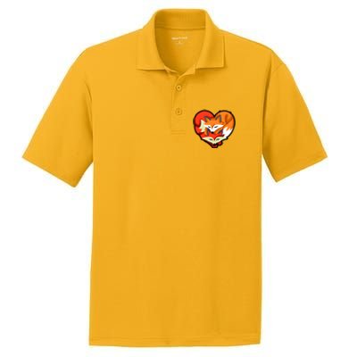 Cute Foxy Heart Fox Lover PosiCharge RacerMesh Polo