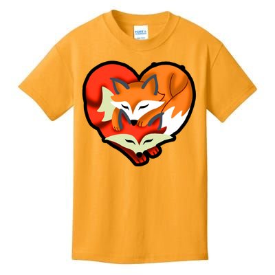 Cute Foxy Heart Fox Lover Kids T-Shirt