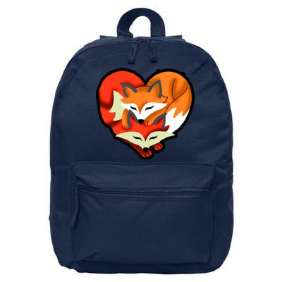 Cute Foxy Heart Fox Lover 16 in Basic Backpack