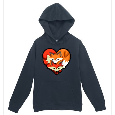 Cute Foxy Heart Fox Lover Urban Pullover Hoodie