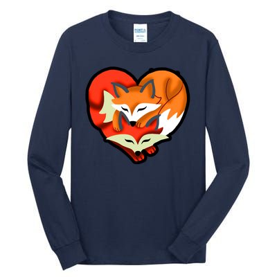 Cute Foxy Heart Fox Lover Tall Long Sleeve T-Shirt