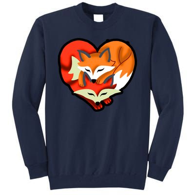 Cute Foxy Heart Fox Lover Tall Sweatshirt