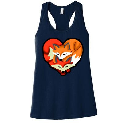 Cute Foxy Heart Fox Lover Women's Racerback Tank