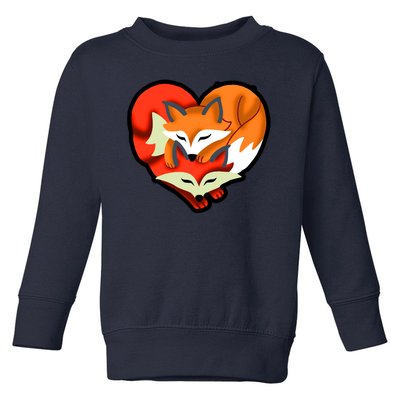 Cute Foxy Heart Fox Lover Toddler Sweatshirt