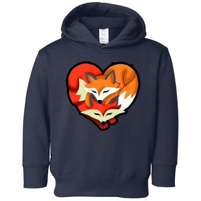 Cute Foxy Heart Fox Lover Toddler Hoodie