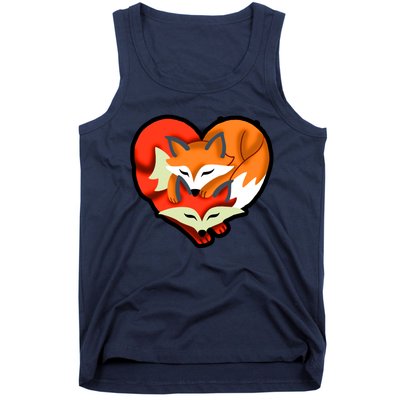 Cute Foxy Heart Fox Lover Tank Top