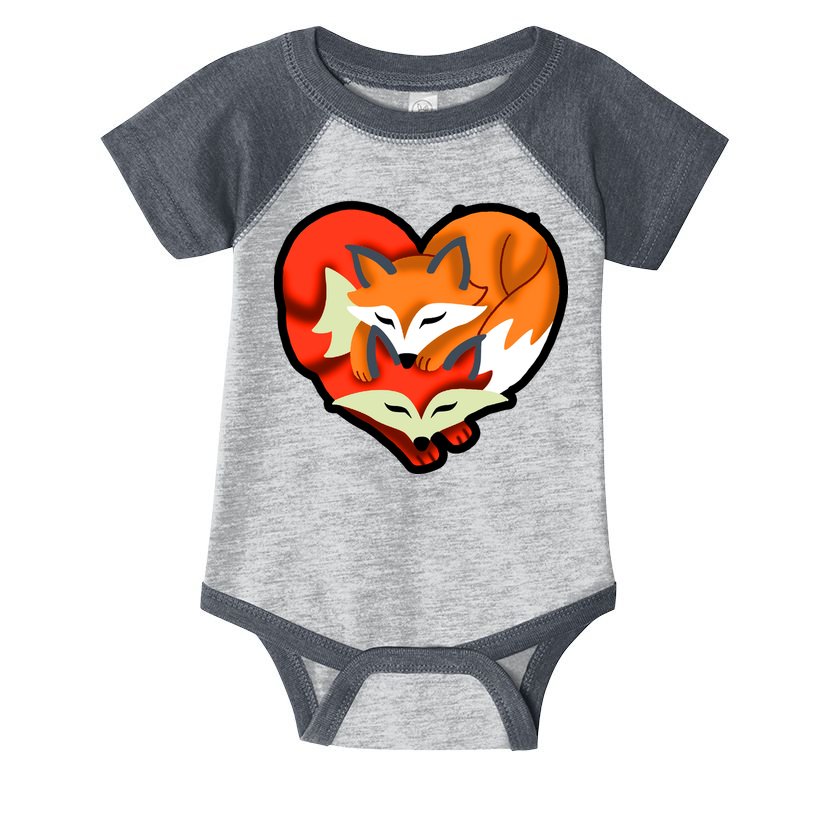 Cute Foxy Heart Fox Lover Infant Baby Jersey Bodysuit