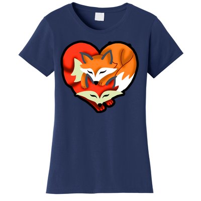 Cute Foxy Heart Fox Lover Women's T-Shirt