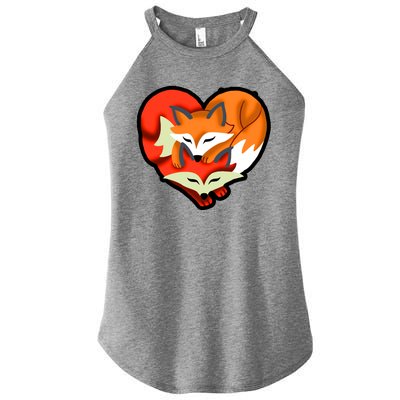 Cute Foxy Heart Fox Lover Women's Perfect Tri Rocker Tank