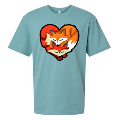 Cute Foxy Heart Fox Lover Sueded Cloud Jersey T-Shirt