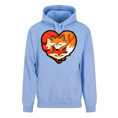 Cute Foxy Heart Fox Lover Unisex Surf Hoodie