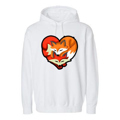 Cute Foxy Heart Fox Lover Garment-Dyed Fleece Hoodie