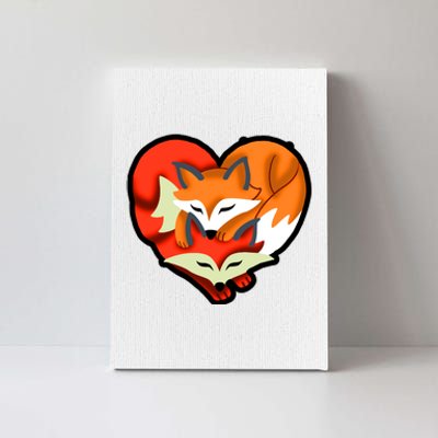 Cute Foxy Heart Fox Lover Canvas