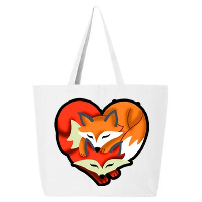 Cute Foxy Heart Fox Lover 25L Jumbo Tote