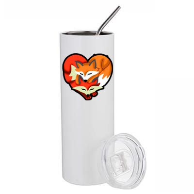 Cute Foxy Heart Fox Lover Stainless Steel Tumbler