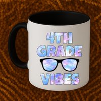 Cute Funny 4th Grade Vibes Cool Sunglasses Mug