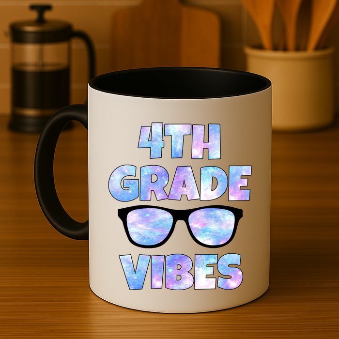 Cute Funny 4th Grade Vibes Cool Sunglasses Mug