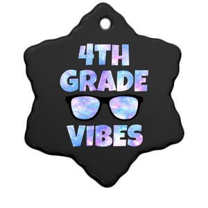 Cute Funny 4th Grade Vibes Cool Sunglasses Ceramic Star Ornament