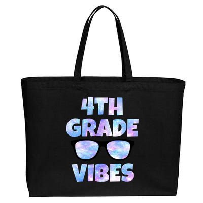 Cute Funny 4th Grade Vibes Cool Sunglasses Cotton Canvas Jumbo Tote