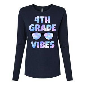 Cute Funny 4th Grade Vibes Cool Sunglasses Womens Cotton Relaxed Long Sleeve T-Shirt