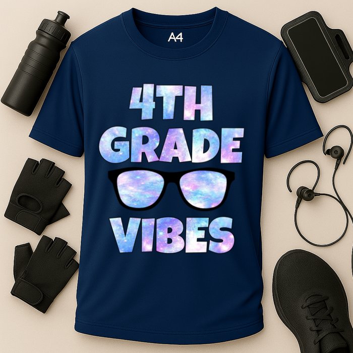 Cute Funny 4th Grade Vibes Cool Sunglasses Cooling Performance Crew T-Shirt