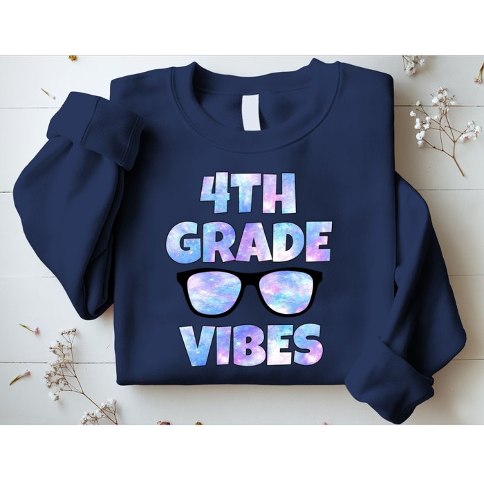 Cute Funny 4th Grade Vibes Cool Sunglasses Sweatshirt