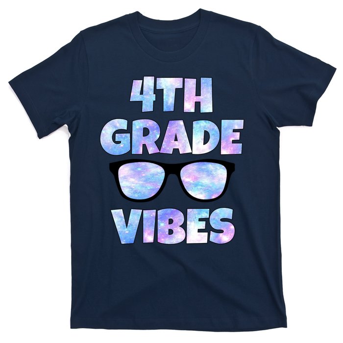 Cute Funny 4th Grade Vibes Cool Sunglasses T-Shirt