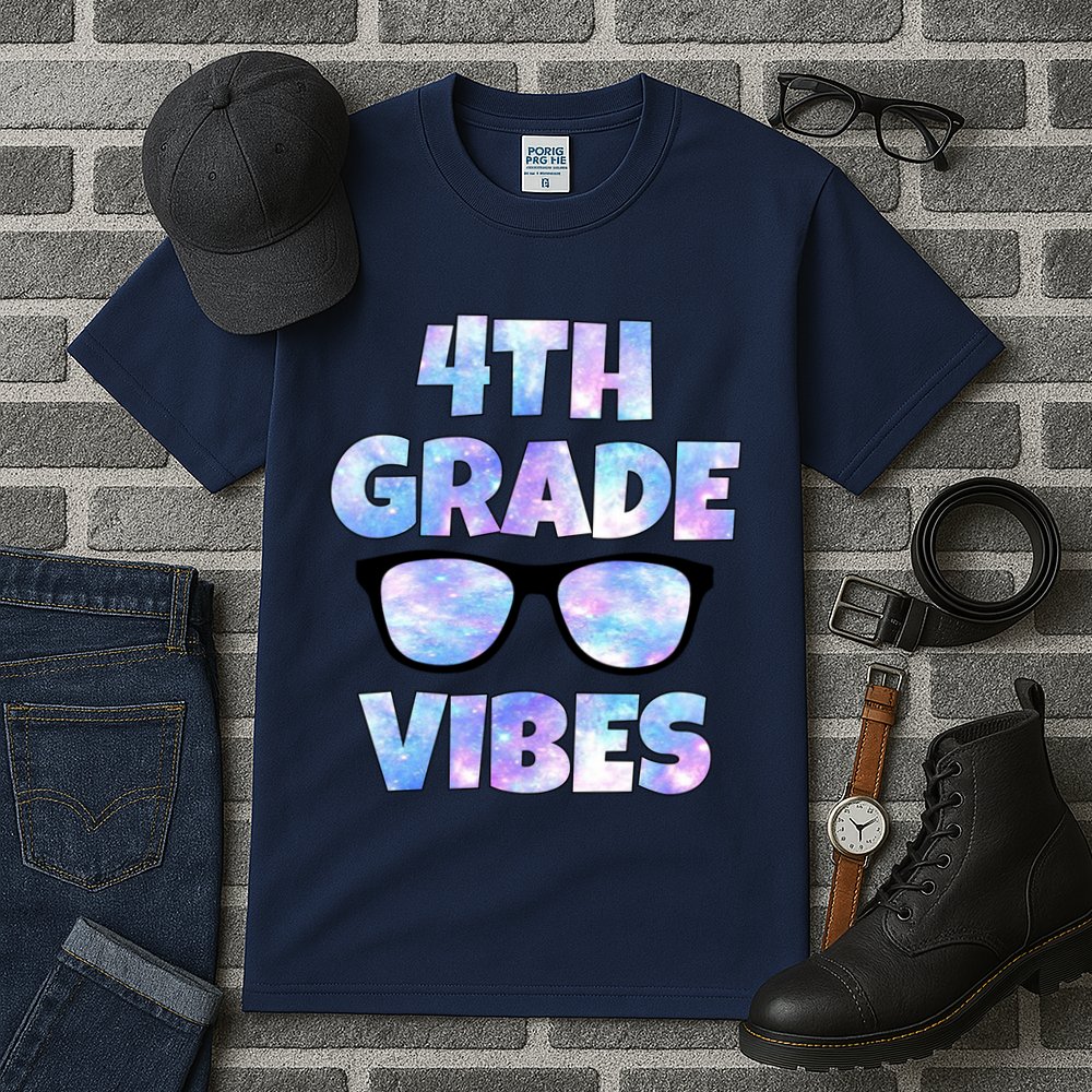 Cute Funny 4th Grade Vibes Cool Sunglasses Tall T-Shirt