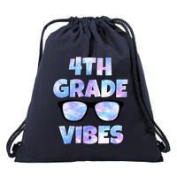 Cute Funny 4th Grade Vibes Cool Sunglasses Drawstring Bag