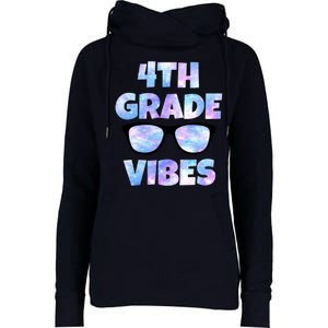 Cute Funny 4th Grade Vibes Cool Sunglasses Womens Funnel Neck Pullover Hood