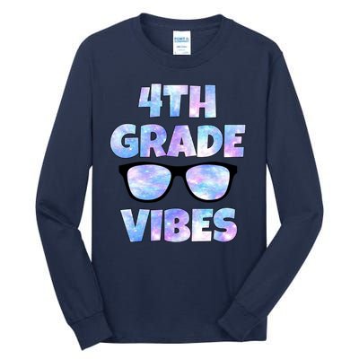 Cute Funny 4th Grade Vibes Cool Sunglasses Tall Long Sleeve T-Shirt