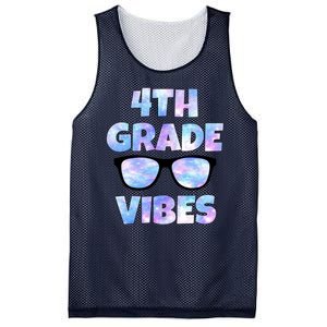 Cute Funny 4th Grade Vibes Cool Sunglasses Mesh Reversible Basketball Jersey Tank