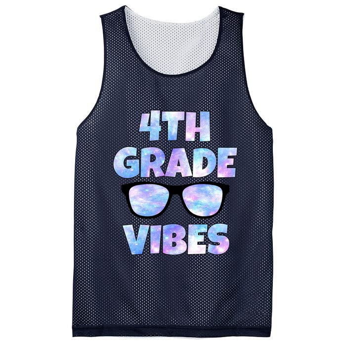 Cute Funny 4th Grade Vibes Cool Sunglasses Mesh Reversible Basketball Jersey Tank