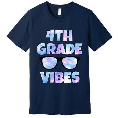 Cute Funny 4th Grade Vibes Cool Sunglasses Premium T-Shirt