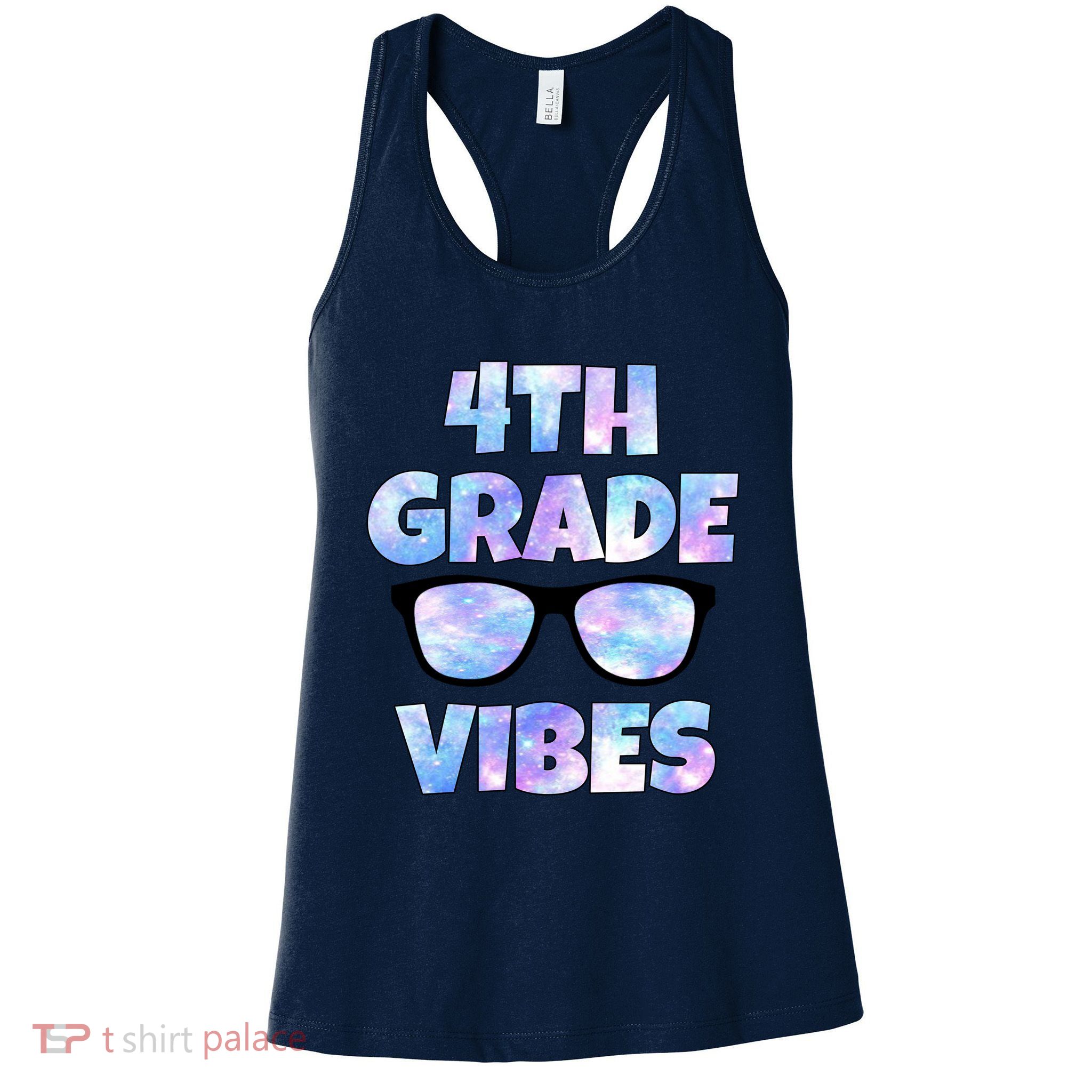 Cute Funny 4th Grade Vibes Cool Sunglasses Womens Tank Top