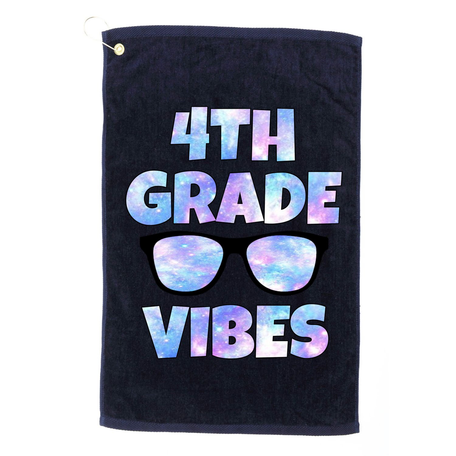 Cute Funny 4th Grade Vibes Cool Sunglasses Golf Towel