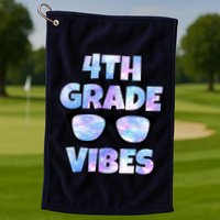 Cute Funny 4th Grade Vibes Cool Sunglasses Golf Towel