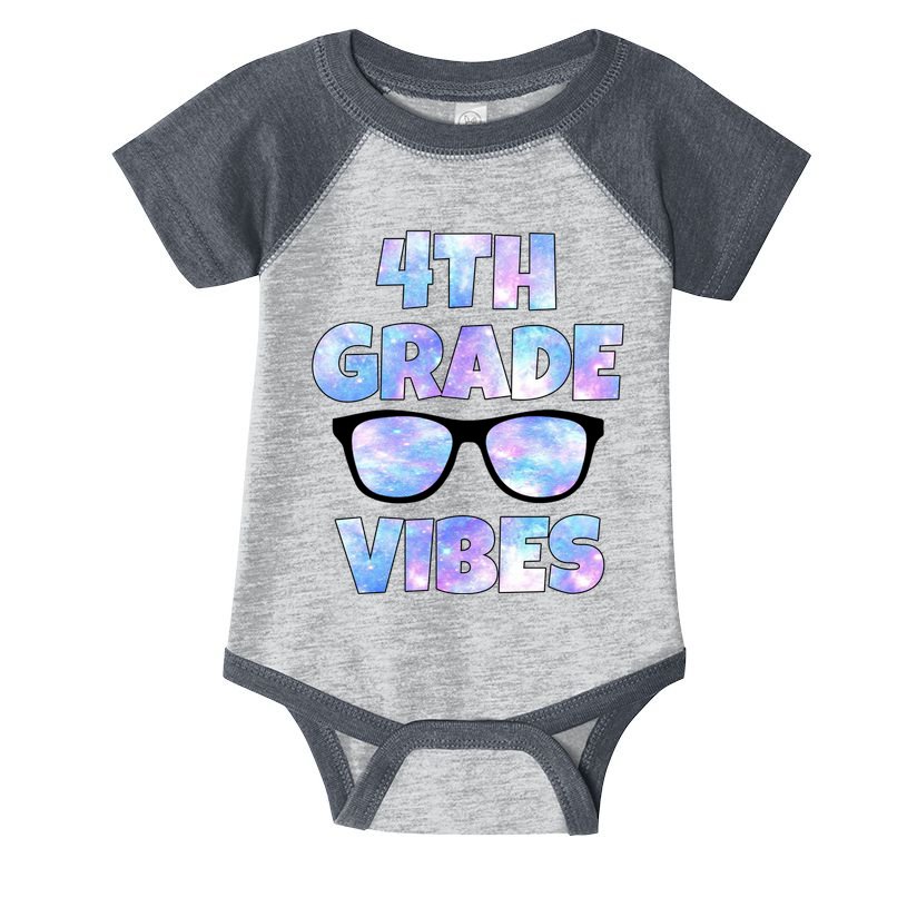 Cute Funny 4th Grade Vibes Cool Sunglasses Infant Baby Jersey Bodysuit
