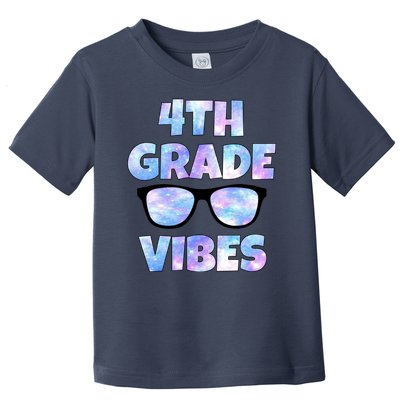 Cute Funny 4th Grade Vibes Cool Sunglasses Toddler T-Shirt