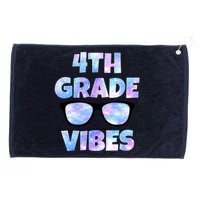 Cute Funny 4th Grade Vibes Cool Sunglasses Grommeted Golf Towel