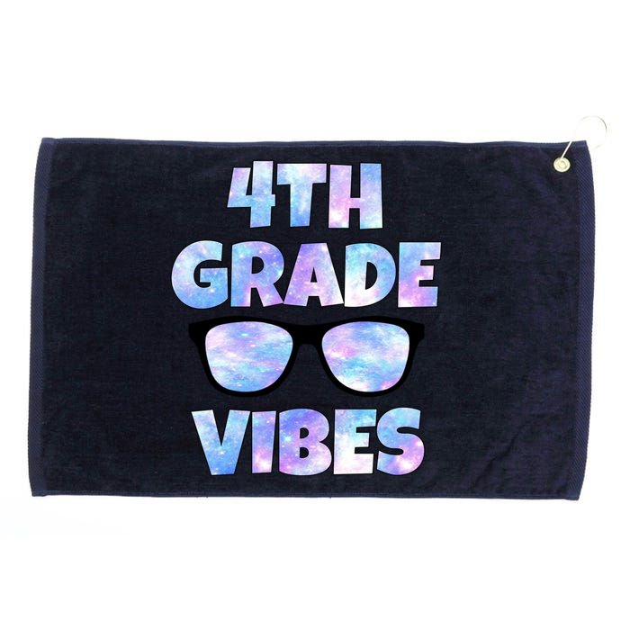 Cute Funny 4th Grade Vibes Cool Sunglasses Grommeted Golf Towel