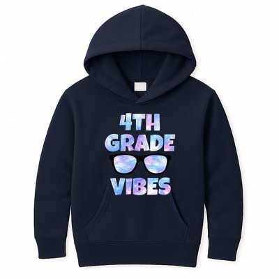 Cute Funny 4th Grade Vibes Cool Sunglasses Kids Hoodie