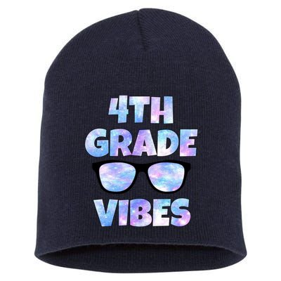 Cute Funny 4th Grade Vibes Cool Sunglasses Short Acrylic Beanie