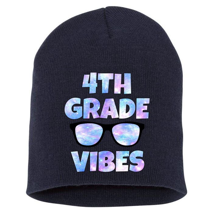 Cute Funny 4th Grade Vibes Cool Sunglasses Short Acrylic Beanie