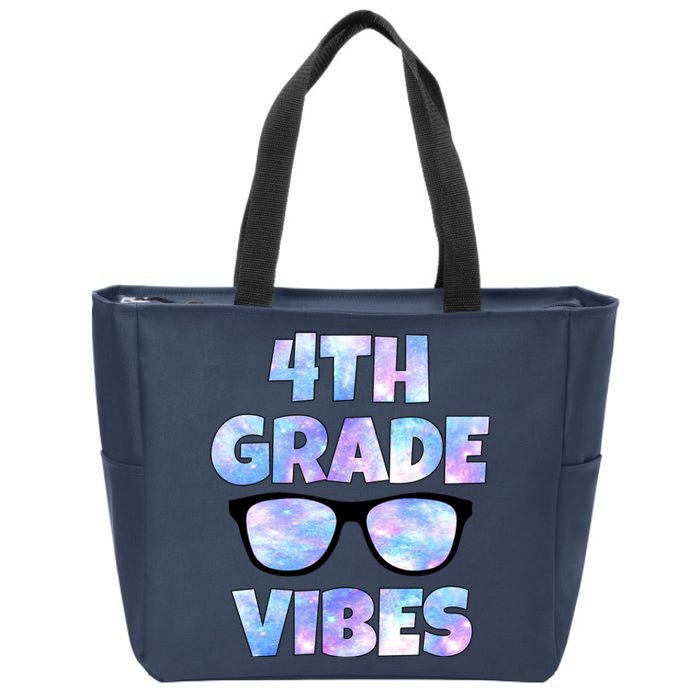 Cute Funny 4th Grade Vibes Cool Sunglasses Zip Tote Bag