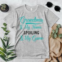 Cute Funny Grandma Is My Name Spoiling Is My Game Premium T-Shirt