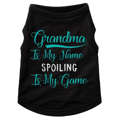 Cute Funny Grandma Is My Name Spoiling Is My Game Doggie Tank