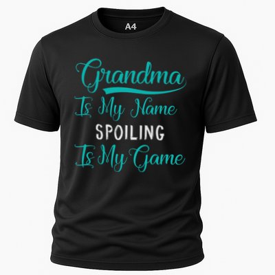 Cute Funny Grandma Is My Name Spoiling Is My Game Performance Shirt